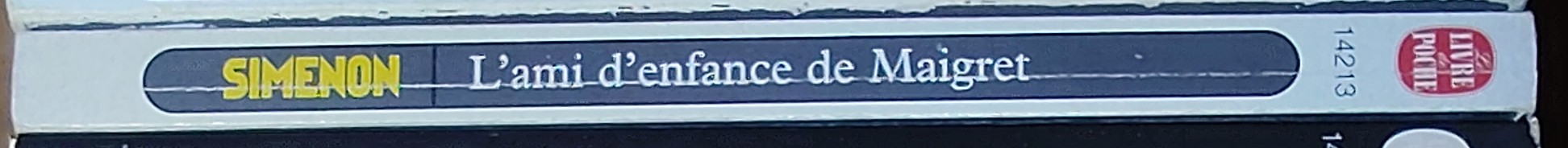 Georges Simenon  L'AMI D'ENFANCE DE MAIGRET spine of book image