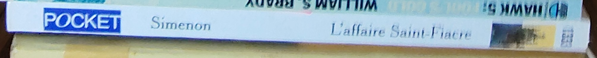 Georges Simenon  L'AFFAIRE SAINT-FIACRE spine of book image
