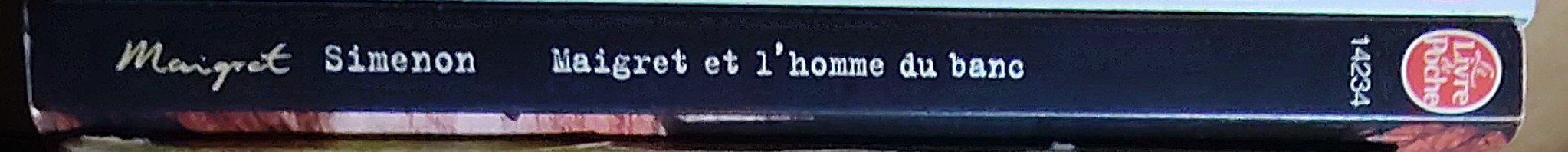Georges Simenon  MAIGRET ET L'HOMME DU BANC spine of book image