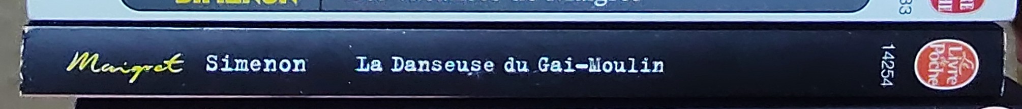 Georges Simenon  LA DANSEUSE DU GAI-MOULIN spine of book image