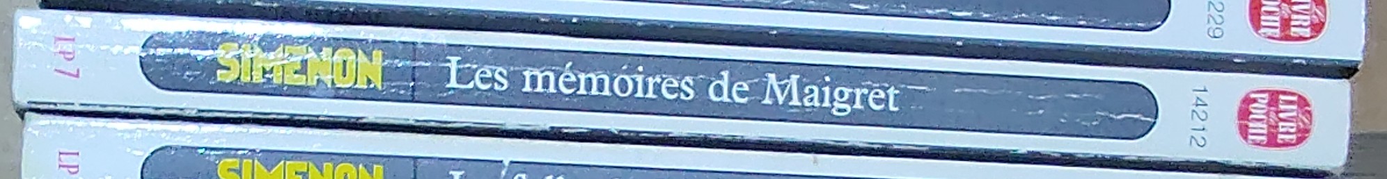 Georges Simenon  LES MEMOIRES DE MAIGRET spine of book image