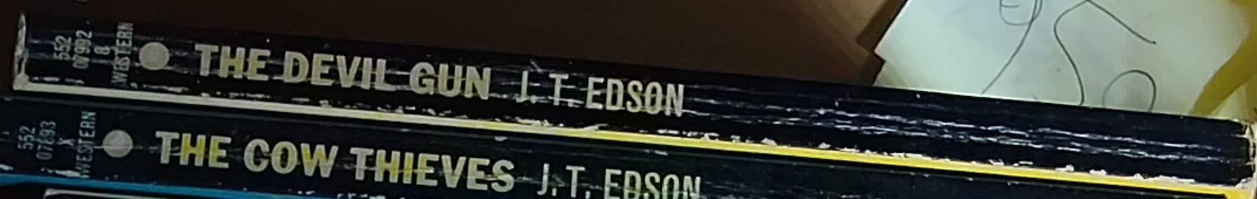 J.T. Edson  THE DEVIL GUN spine of book image