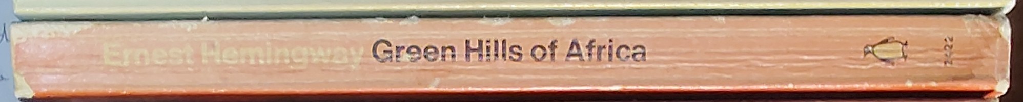 Ernest Hemingway  GREEN HILLS OF AFRICA spine of book image