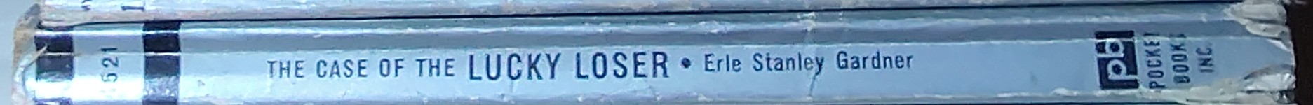 Erle Stanley Gardner  THE CASE OF THE LUCKY LOSER spine of book image