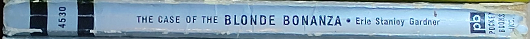 Erle Stanley Gardner  THE CASE OF THE BLONDE BONANZA spine of book image