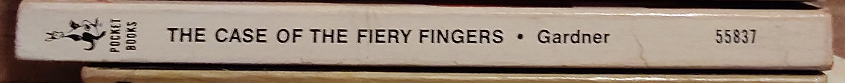 Erle Stanley Gardner  THE CASE OF THE FIERY FINGERS spine of book image