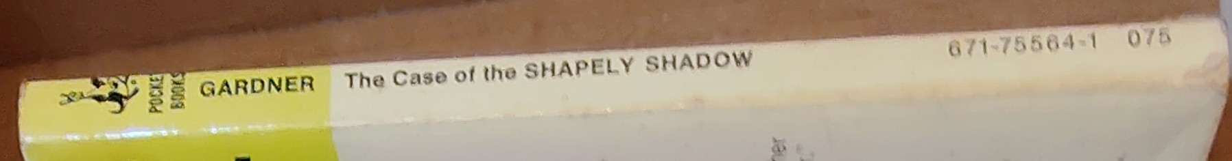 Erle Stanley Gardner  THE CASE OF THE SHAPELY SHADOW spine of book image