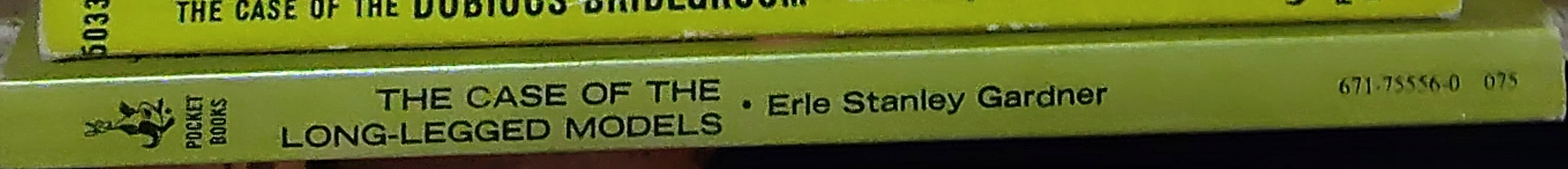 Erle Stanley Gardner  THE CASE OF THE LONG-LEGGED MODELS spine of book image