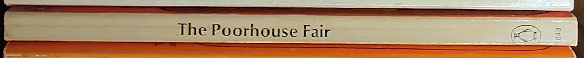 John Updike  THE POORHOUSE FAIR spine of book image