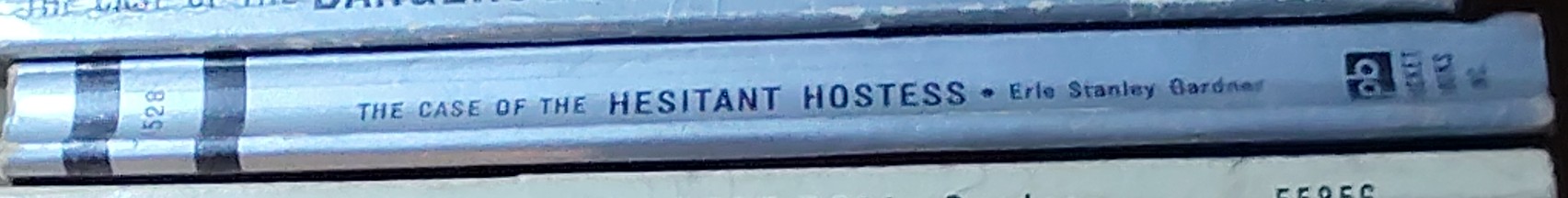 Erle Stanley Gardner  THE CASE OF THE HESITANT HOSTESS spine of book image