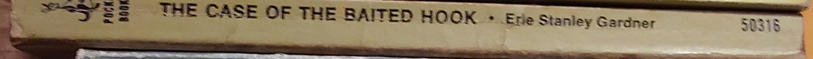 Erle Stanley Gardner  THE CASE OF THE BAITED HOOK spine of book image