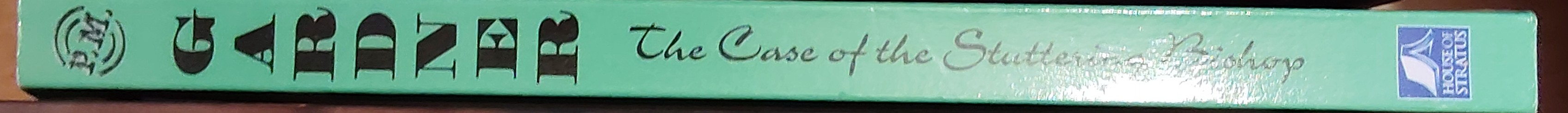 Erle Stanley Gardner  THE CASE OF THE STUTTERING BISHOP spine of book image