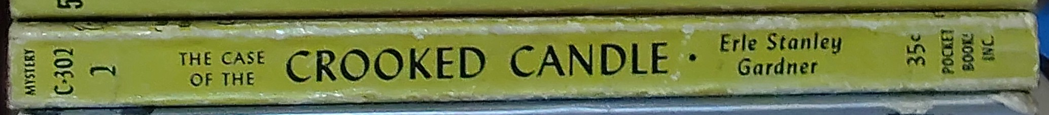 Erle Stanley Gardner  THE CASE OF THE CROOKED CANDLE spine of book image