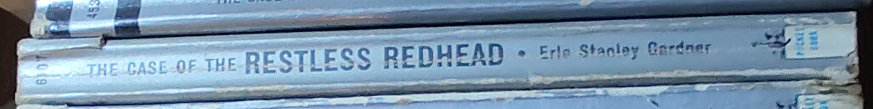 Erle Stanley Gardner  THE CASE OF THE RESTLESS REDHEAD spine of book image