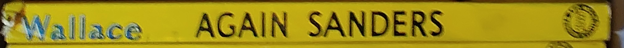 Edgar Wallace  AGAIN SANDERS spine of book image
