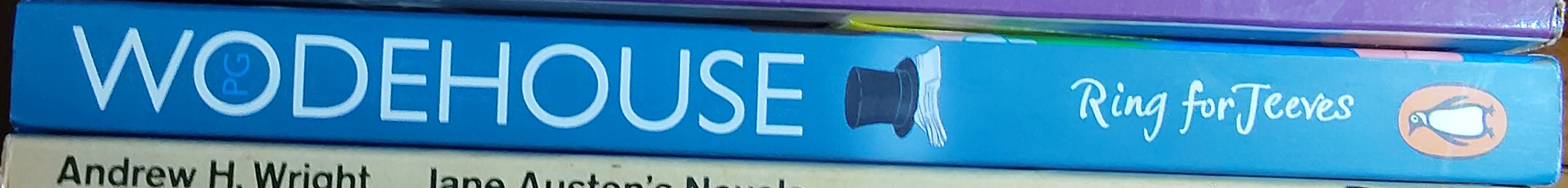 P.G. Wodehouse  RING FOR JEEVES spine of book image