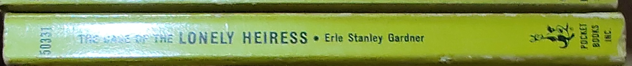 Erle Stanley Gardner  THE CASE OF THE LONELY HEIRESS spine of book image