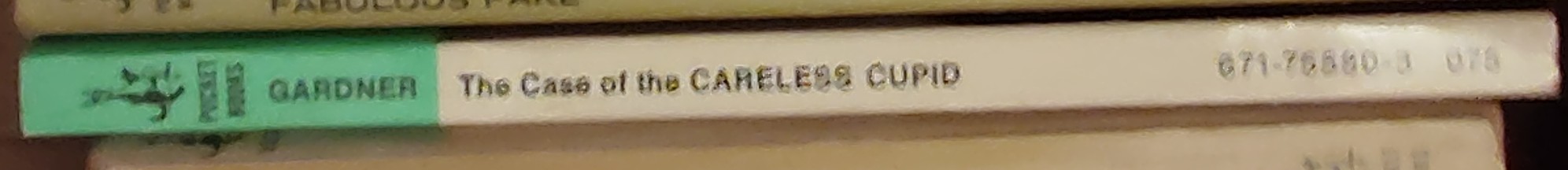 Erle Stanley Gardner  THE CASE OF THE CARELESS CUPID spine of book image