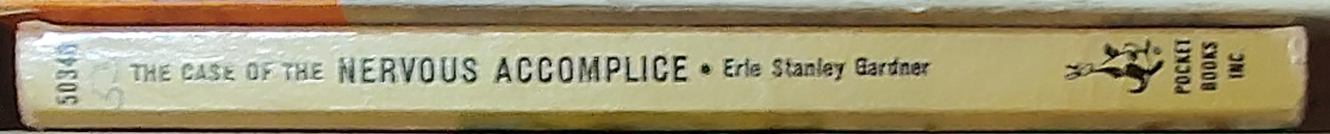 Erle Stanley Gardner  THE CASE OF THE NERVOUS ACCOMPLICE spine of book image