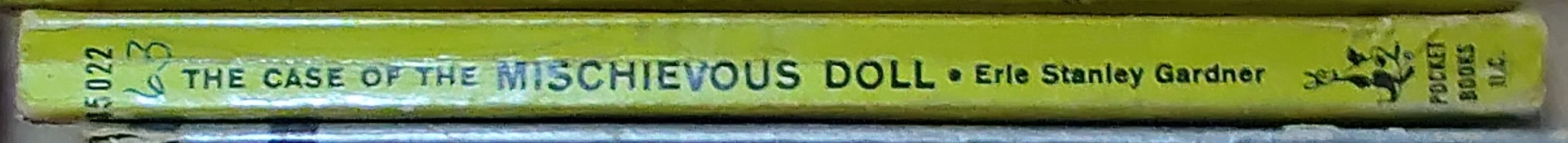 Erle Stanley Gardner  THE CASE OF THE MISCHIEVOUS DOLL spine of book image