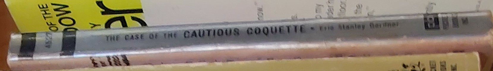 Erle Stanley Gardner  THE CASE OF THE CAUTIOUS COQUETTE spine of book image