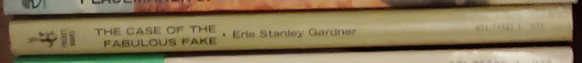 Erle Stanley Gardner  THE CASE OF THE FABULOUS FAKE spine of book image