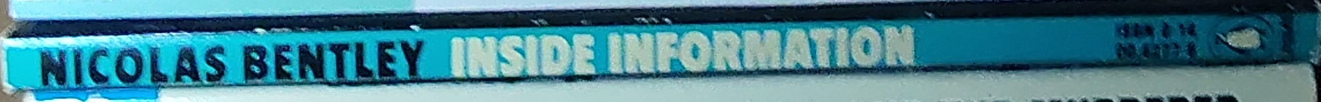 Nicholas Bentley  INSIDE INFORMATION spine of book image