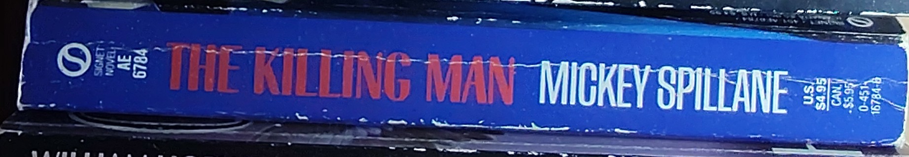 Mickey Spillane  THE KILLING MAN spine of book image