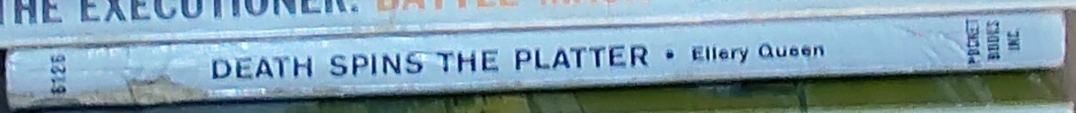 Ellery Queen  DEATH SPINS THE PLATTER spine of book image