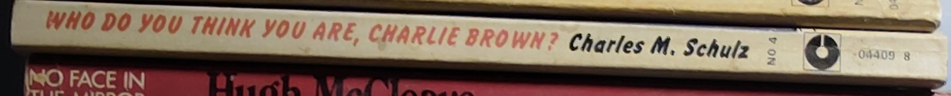 Charles M. Schulz  WHO DO YOU THINK YOU ARE, CHARLIE BROWN spine of book image