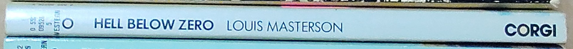 Louis Masterson  HELL BELOW ZERO spine of book image