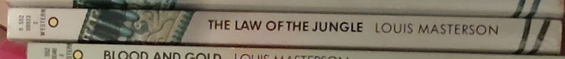 Louis Masterson  THE LAW OF THE JUNGLE spine of book image