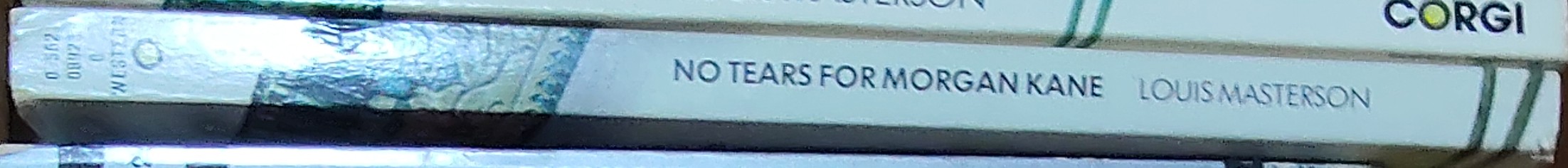 Louis Masterson  NO TEARS FOR MORGAN KANE spine of book image