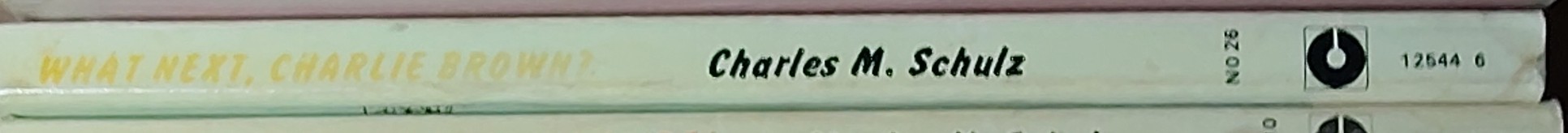 Charles M. Schulz  WHAT NEXT, CHARLIE BROWN? spine of book image