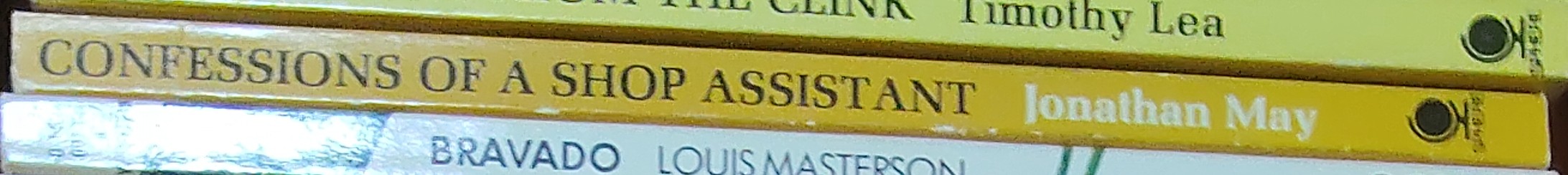 Jonathan May  CONFESSIONS OF A SHOP ASSISTANT spine of book image