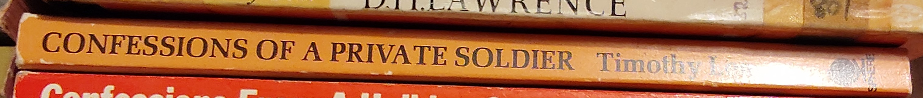 Timothy Lea  CONFESSIONS OF A PRIVATE SOLDIER spine of book image
