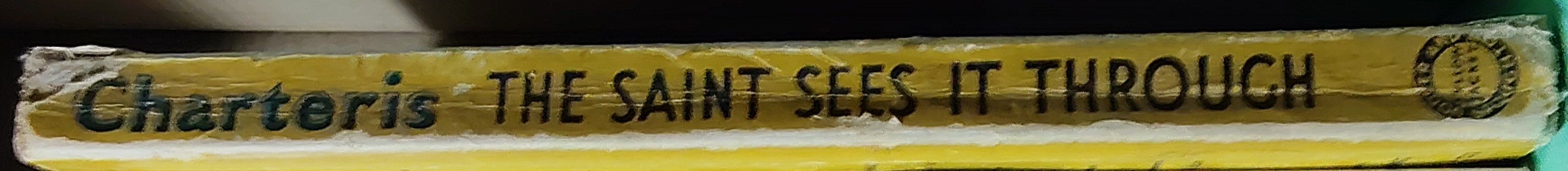 Leslie Charteris  THE SAINT SEES IT THROUGH spine of book image
