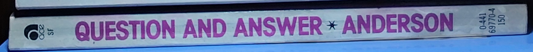 Poul Anderson  QUESTION AND ANSWER spine of book image