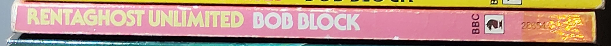 Bob Block  RENTAGHOST UNLIMITED (BBC TV) spine of book image