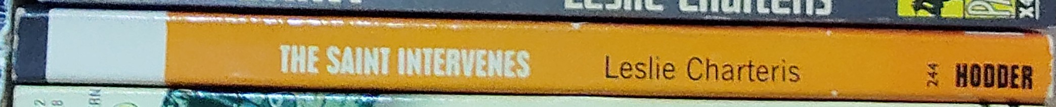 Leslie Charteris  THE SAINT INTERVENES spine of book image