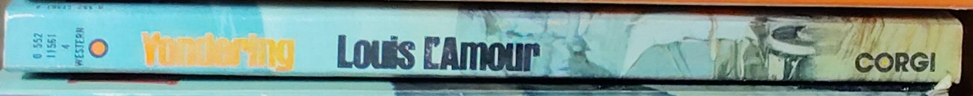 Louis L'Amour  YONDERING spine of book image
