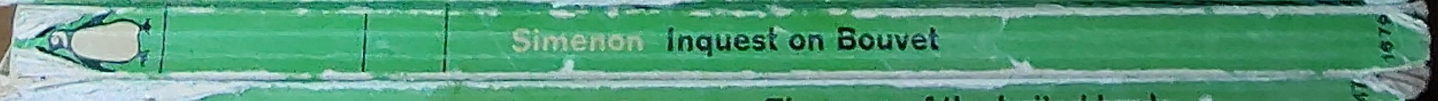 Georges Simenon  INQUEST ON BOUVET spine of book image