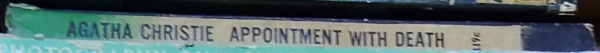Agatha Christie  APPOINTMENT WITH DEATH spine of book image