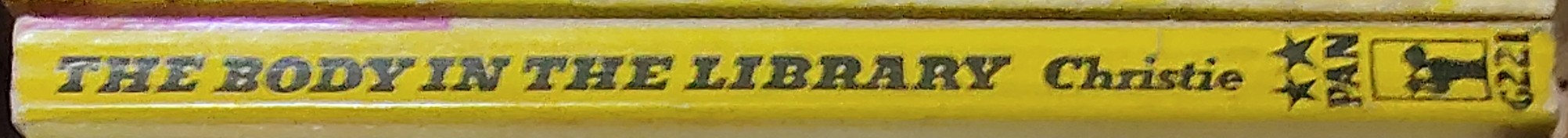 Agatha Christie  THE BODY IN THE LIBRARY spine of book image
