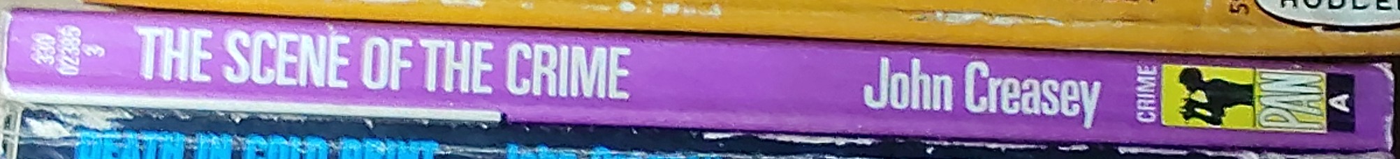 John Creasey  THE SCENE OF THE CRIME (Roger West) spine of book image