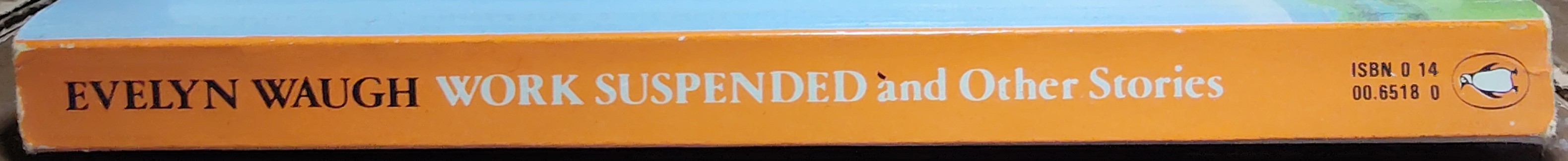 Evelyn Waugh  WORK SUSPENDED and Other Stories spine of book image