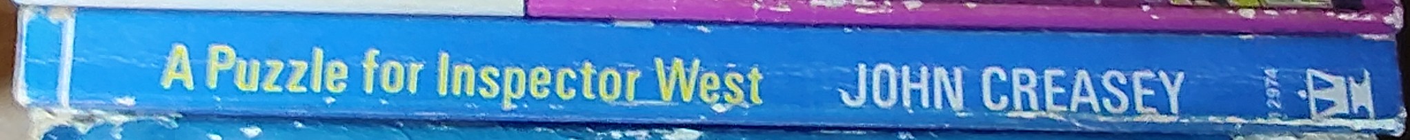 John Creasey  A PUZZLE FOR INSPECTOR WEST spine of book image