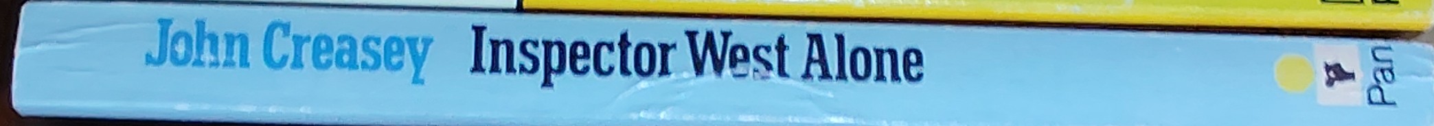 John Creasey  INSPECTOR WEST ALONE spine of book image