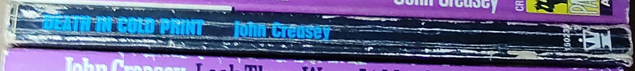 John Creasey  DEATH IN COLD PRINT spine of book image