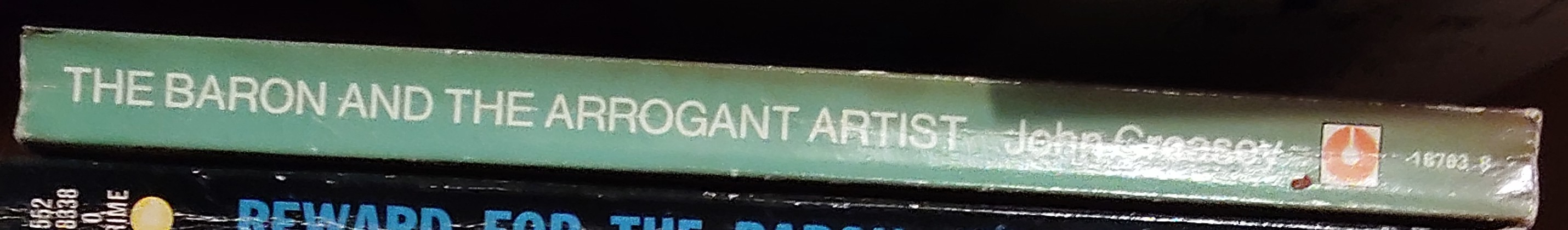 Anthony Morton  THE BARON AND THE ARROGANT ARTIST spine of book image